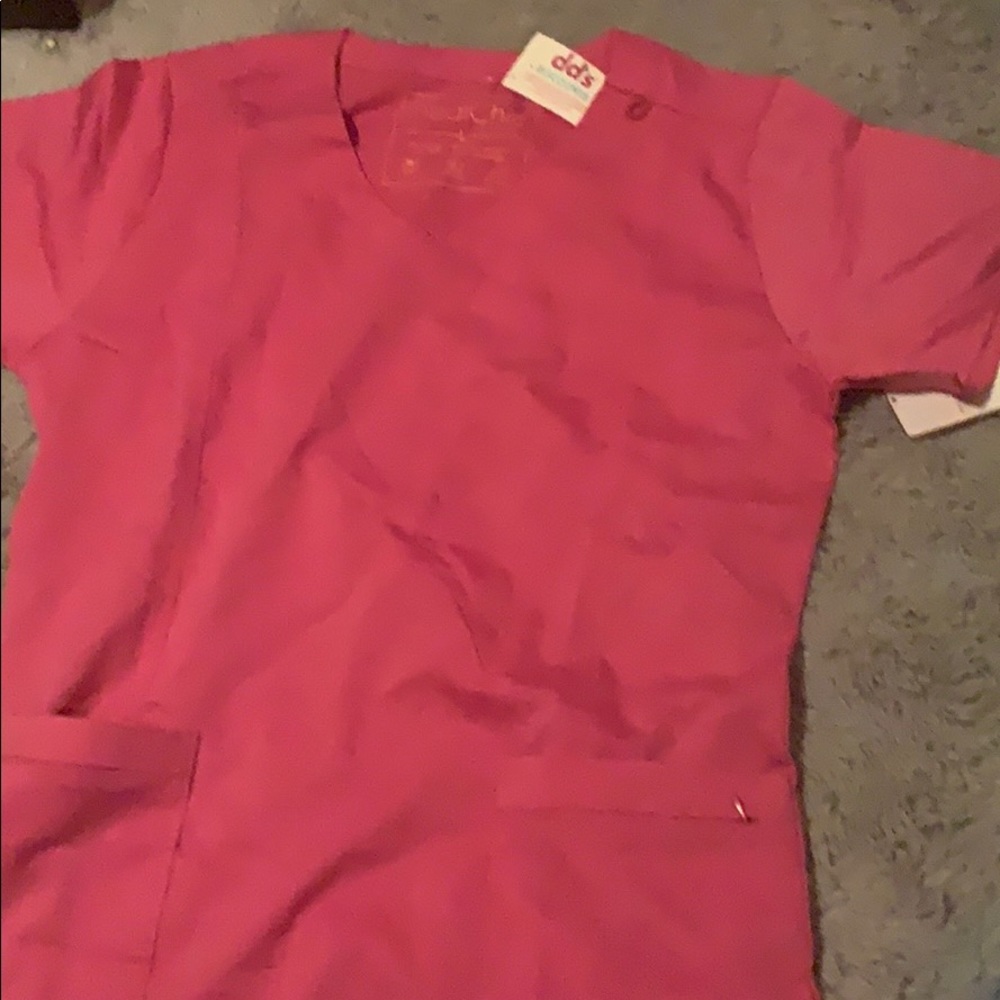 Pink scrub shirt